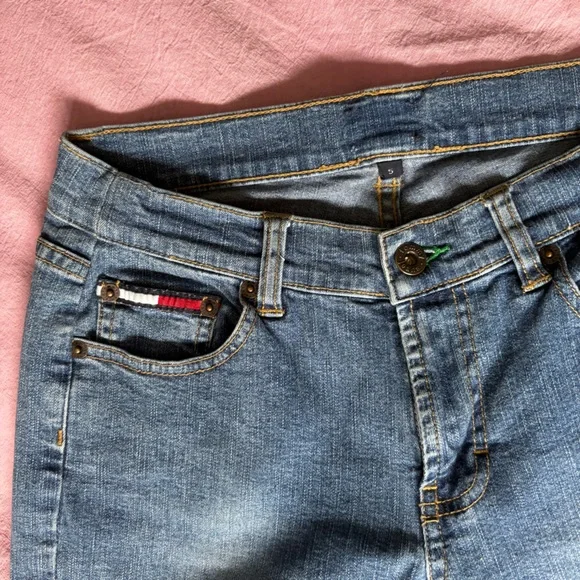 Tommy Hilfiger Vintage Star Pocket Jeans Medium Wash Flare Bootcut Low Rise 26 - Picture 4 of 8